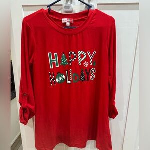 MerryWear Ladies Christmas Shirt Size Small